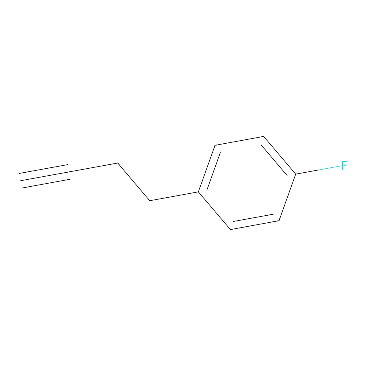 1-(But-3-yn-1-yl)-4-fluorobenzene molecular structure, CAS 222528-76-9