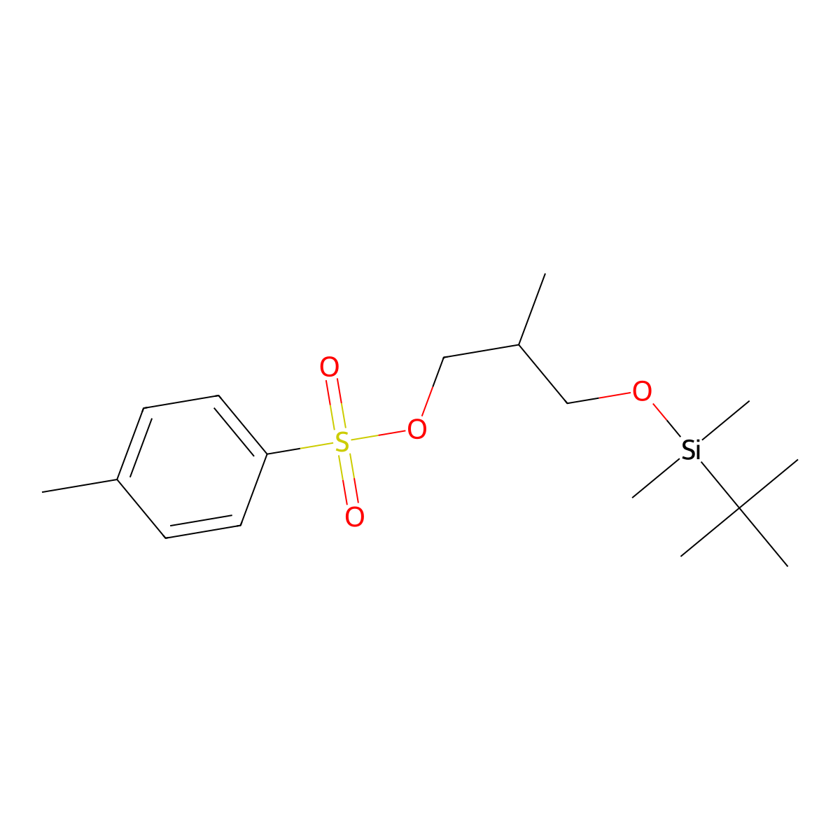 (2S)-3-{[tert-Butyl(dimethyl)silyl]oxy}-2-methylpropan-1-yl Tosylate molecular structure, CAS 222539-29-9
