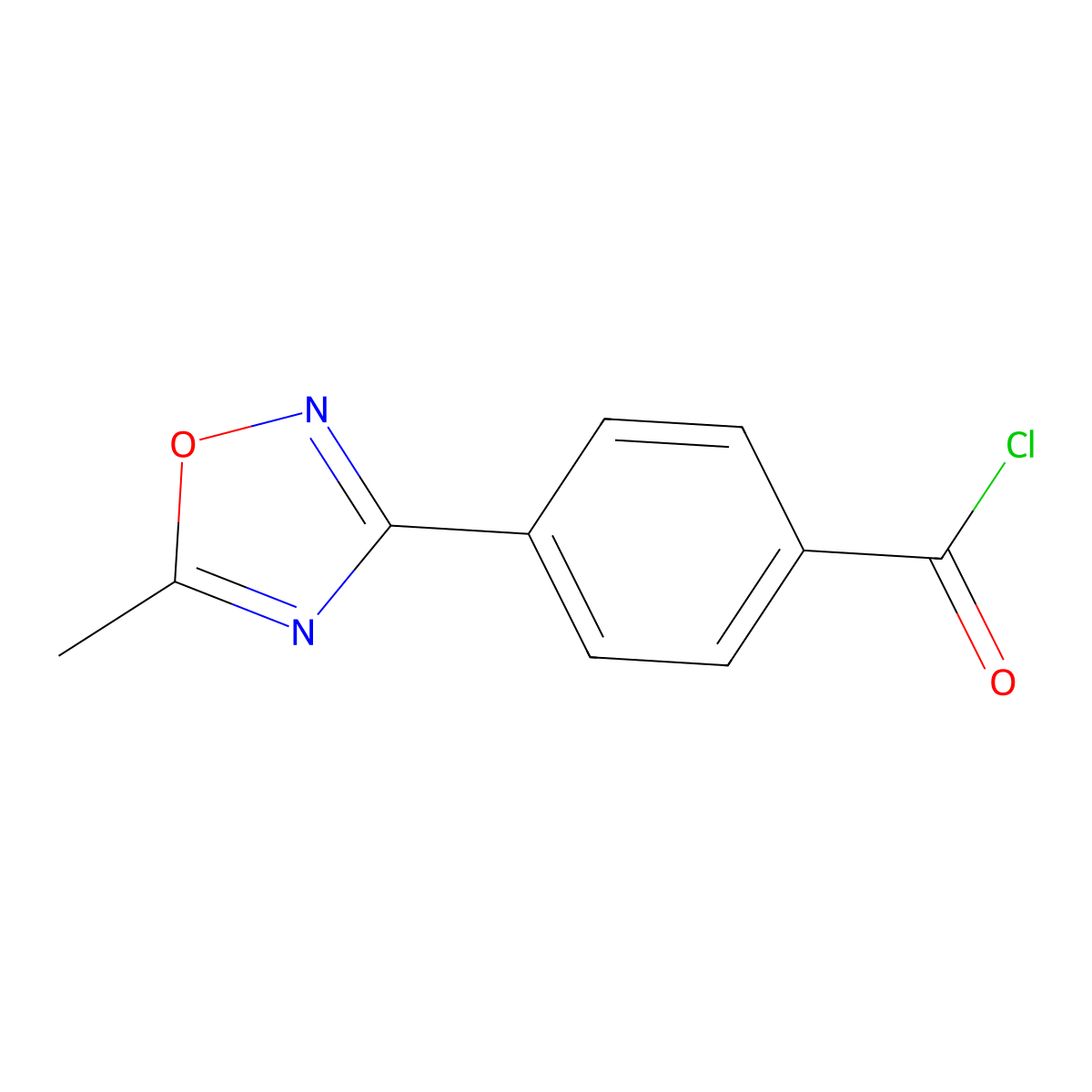 4-(5-Methyl-1,2,4-oxadiazol-3-yl)benzoyl chloride molecular structure, CAS 222541-76-6