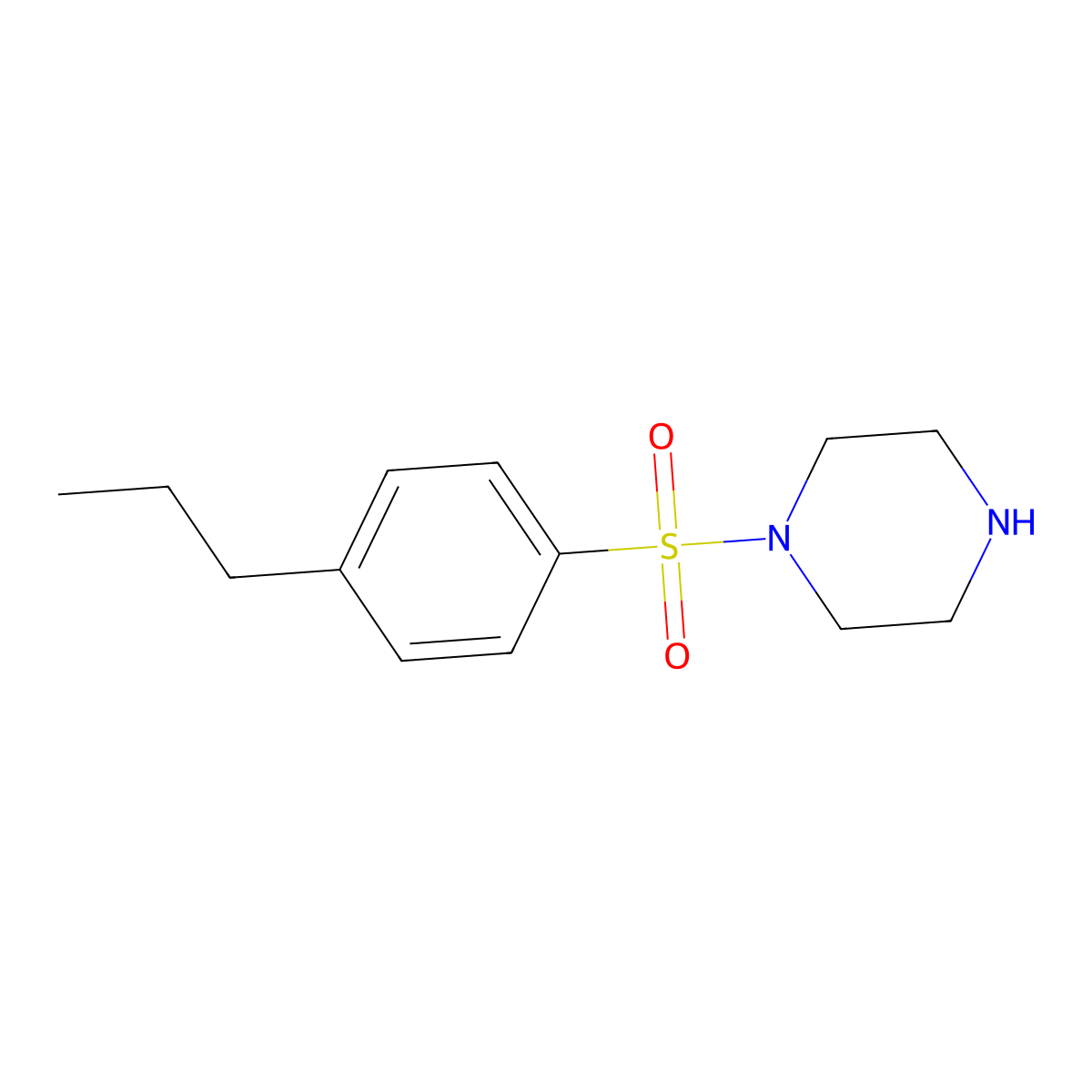 1-[(4-Propylphenyl)sulfonyl]piperazine molecular structure, CAS 222544-32-3