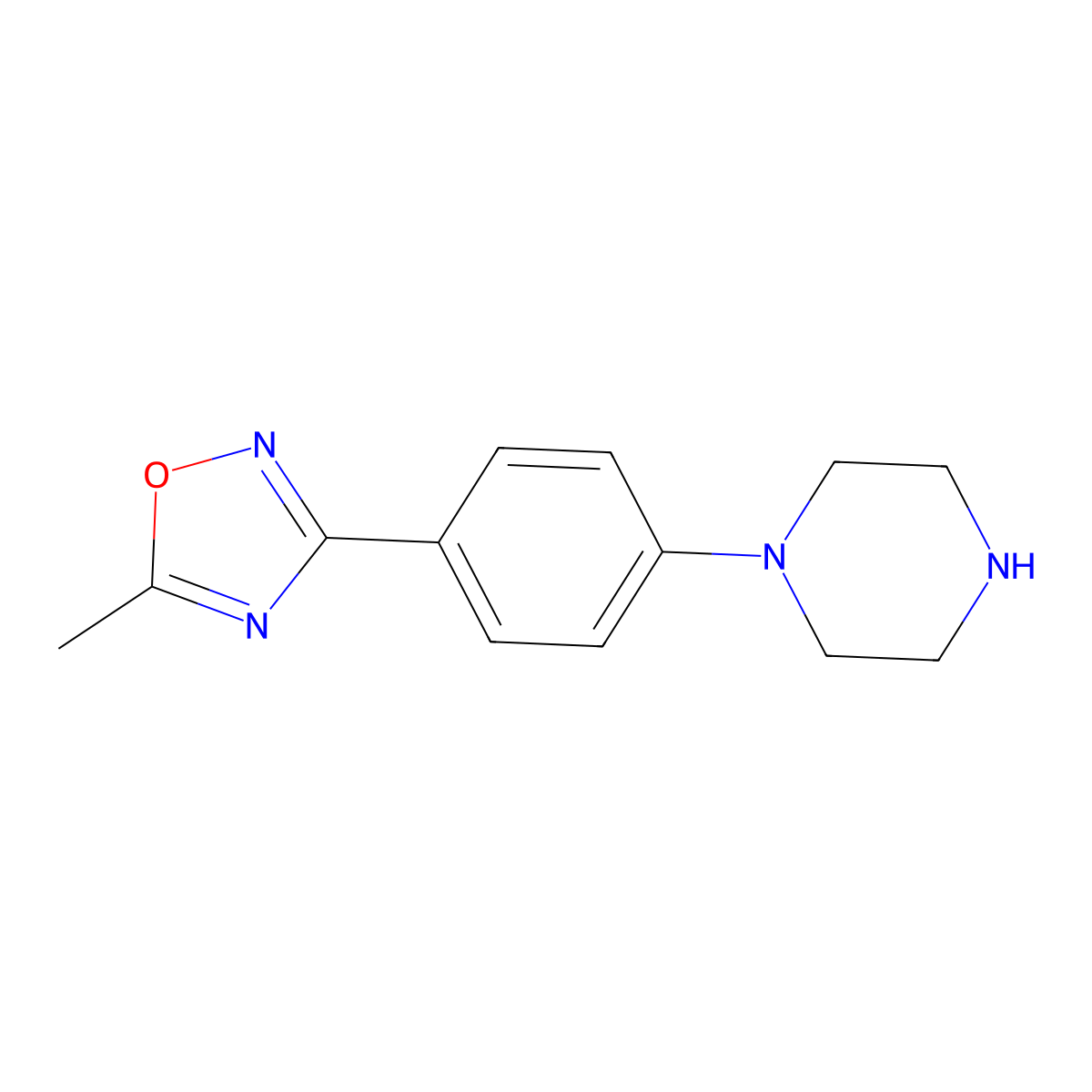 1-[4-(5-methyl-1,2,4-oxadiazol-3-yl)phenyl]Piperazine molecular structure, CAS 222544-69-6