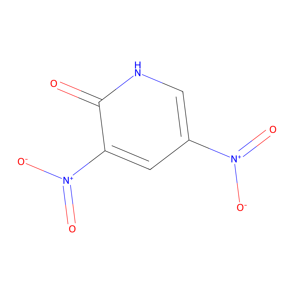 2(1H)-Pyridinone, 3,5-dinitro- molecular structure, CAS 222548-10-9