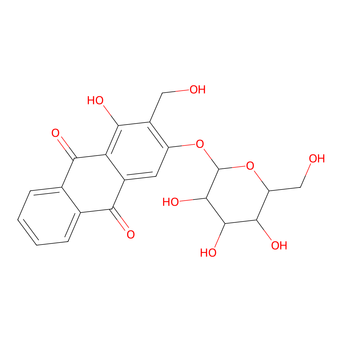Lucidin 3-O-glucoside molecular structure, CAS 22255-29-4