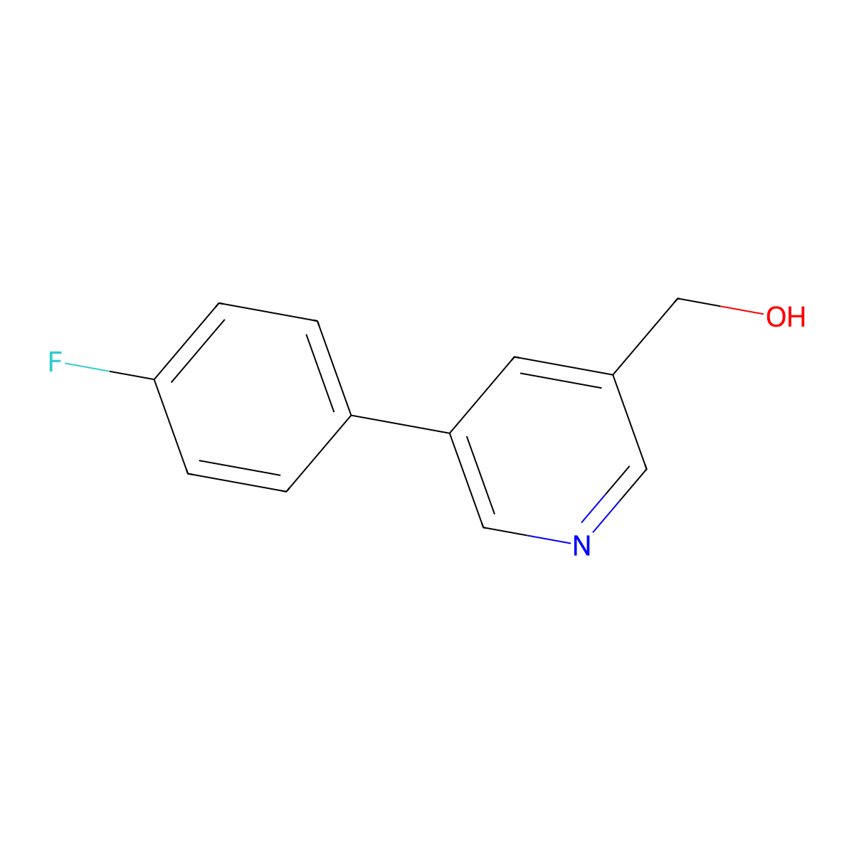 [5-(4-Fluorophenyl)pyridin-3-yl]methanol molecular structure, CAS 222551-22-6