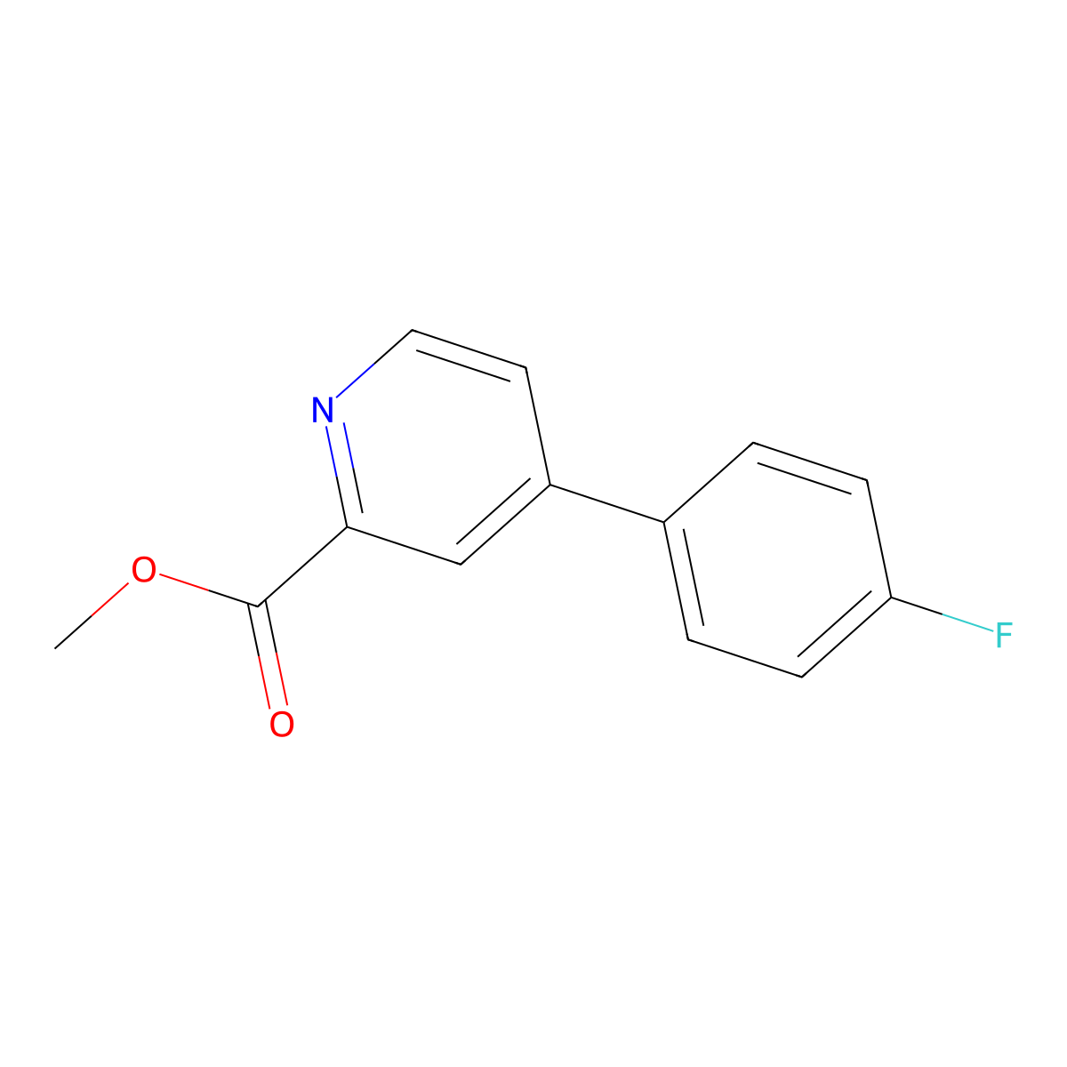 4-(4-Fluoro-phenyl)-pyridine-2-carboxylic acid methyl ester molecular structure, CAS 222551-27-1