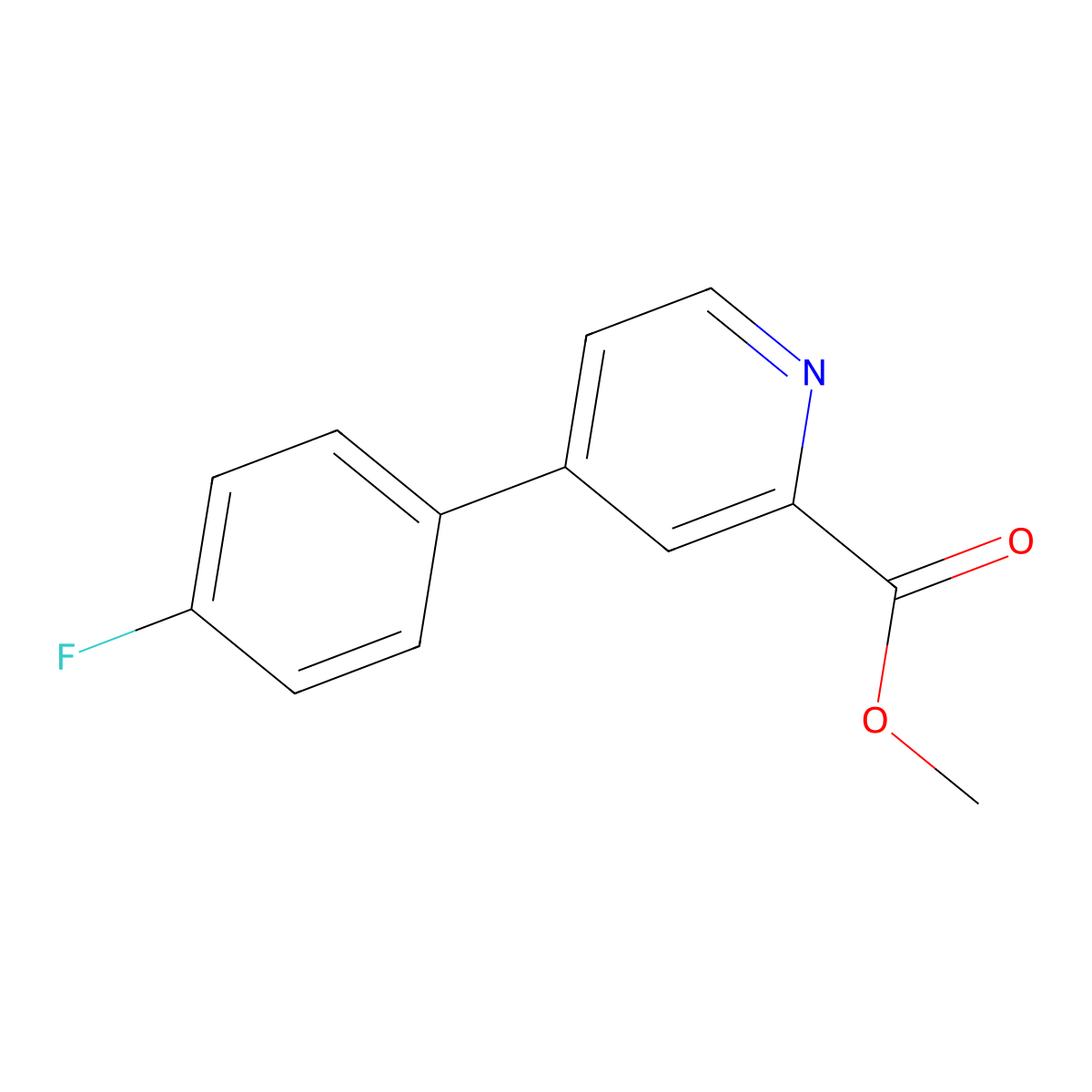 4-(4-Fluoro-phenyl)-pyridine-2-carboxylic acid methyl ester molecular structure, CAS 222551-27-1