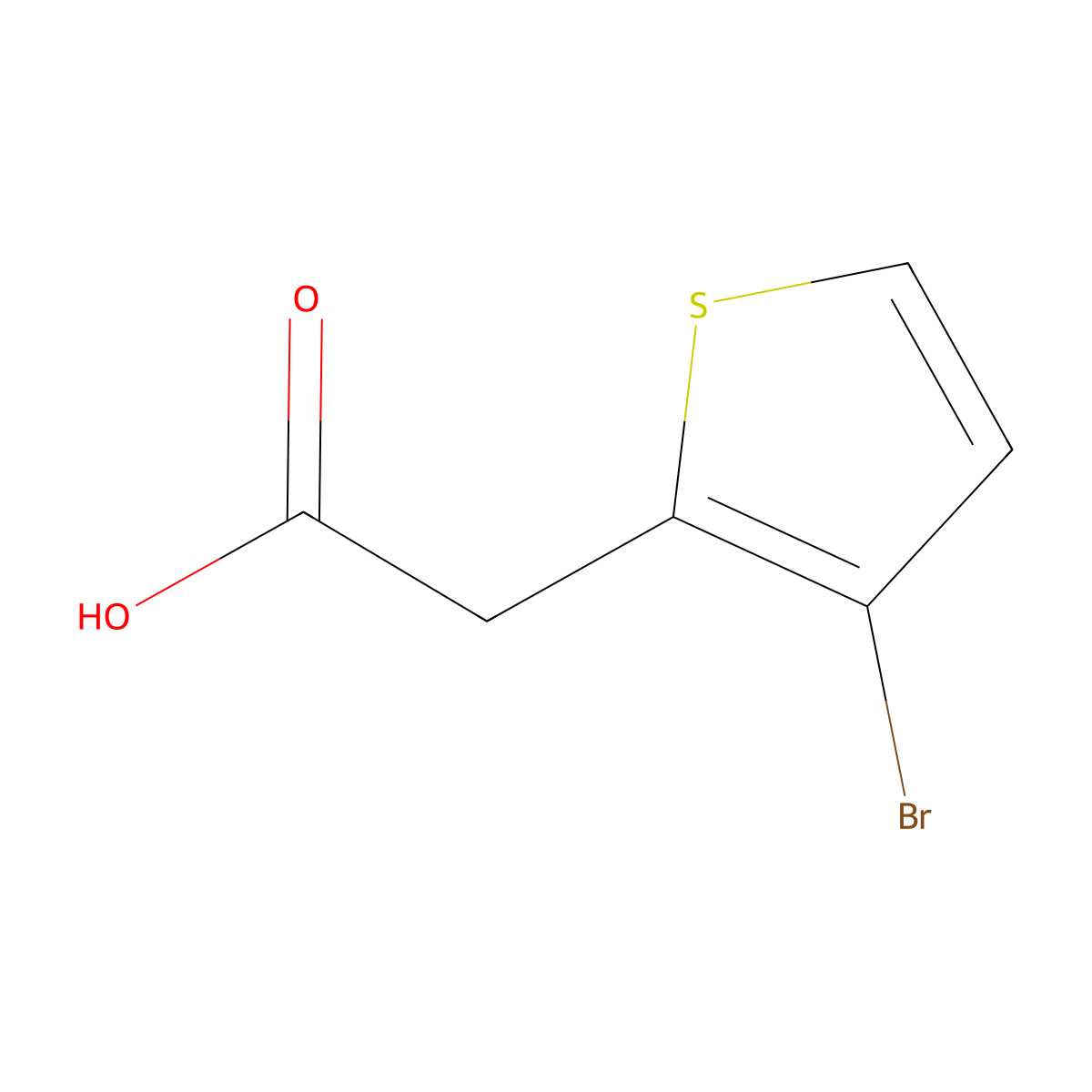 2-(3-Bromothiophen-2-yl)acetic acid molecular structure, CAS 222554-10-1