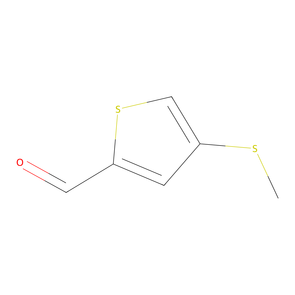 4-Methylthio-2-thiophenecarboxaldehyde molecular structure, CAS 222554-16-7