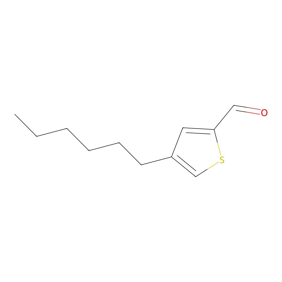 4-Hexylthiophene-2-carbaldehyde molecular structure, CAS 222554-30-5
