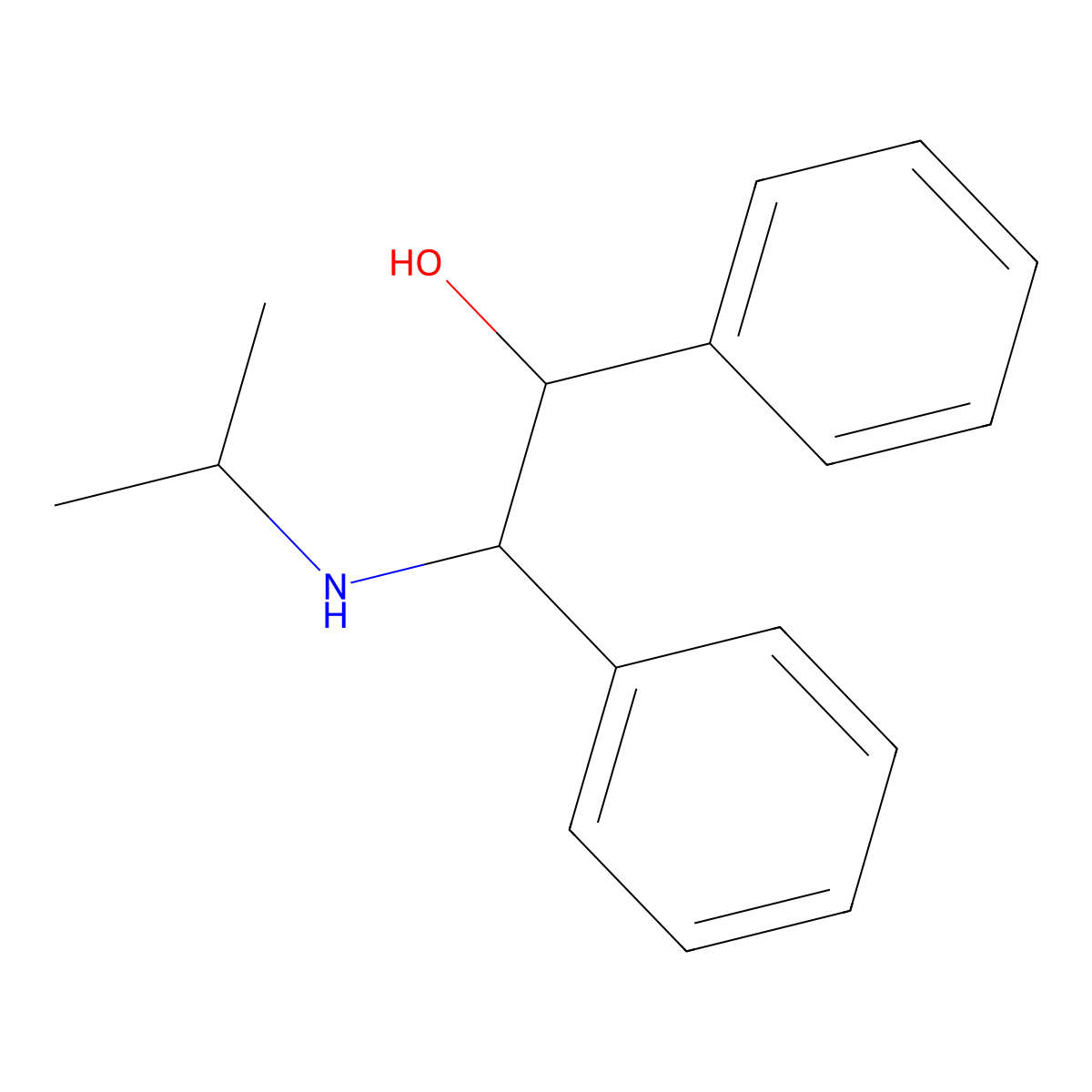 (1R,2S)-2-(Isopropylamino)-1,2-diphenylethanol molecular structure, CAS 222555-57-9