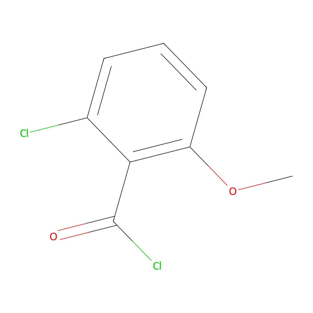 2-Chloro-6-methoxybenzoyl chloride molecular structure, CAS 22256-44-6