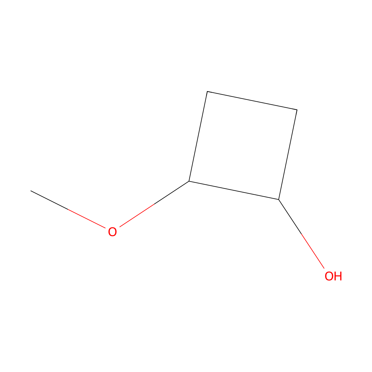 rac-(1R,2R)-2-methoxycyclobutan-1-ol,trans molecular structure, CAS 2225724-31-0