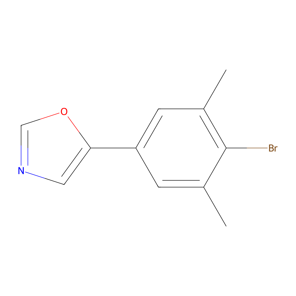 5-(4-Bromo-3,5-dimethylphenyl)oxazole molecular structure, CAS 2225759-21-5