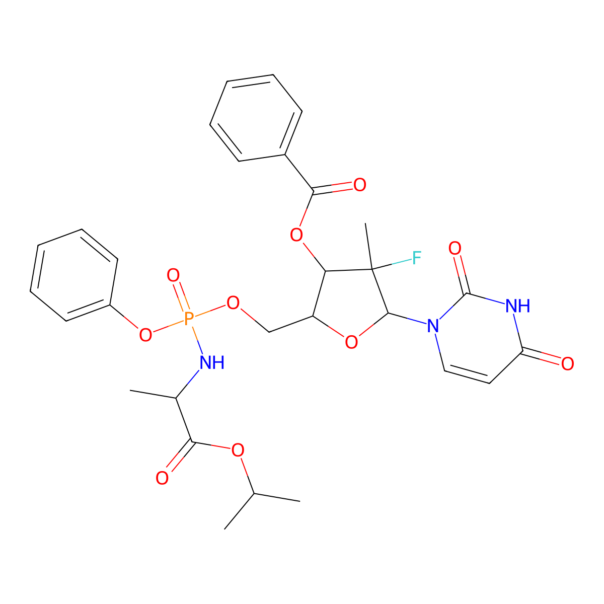 Sofosbuvir impurity H molecular structure, CAS 2225762-89-8