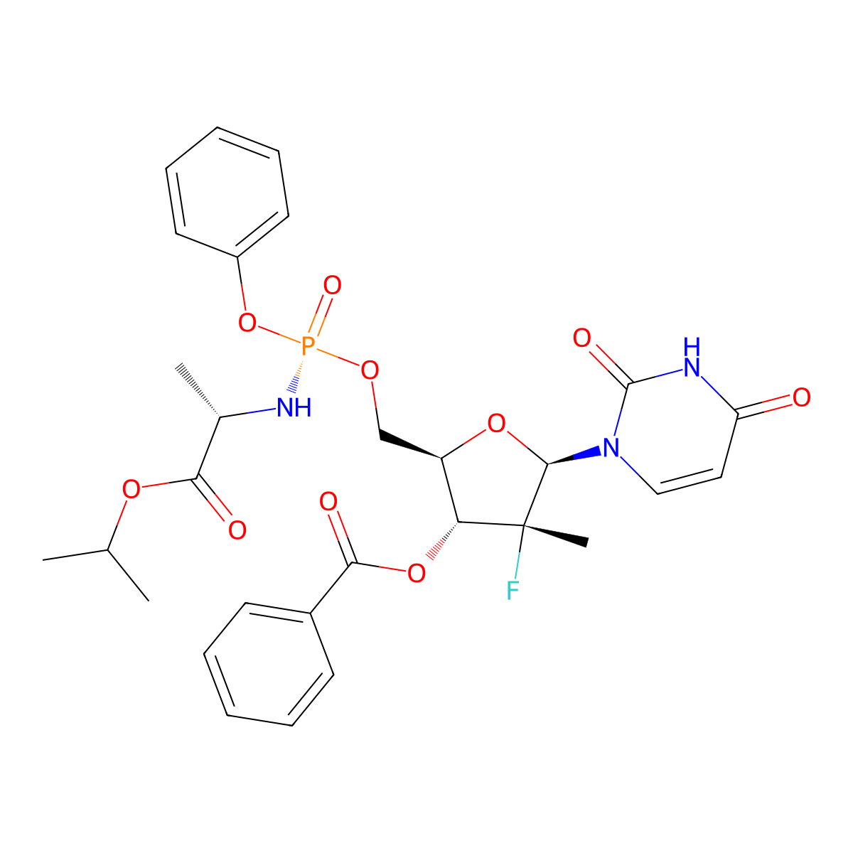 Sofosbuvir impurity H molecular structure, CAS 2225762-89-8