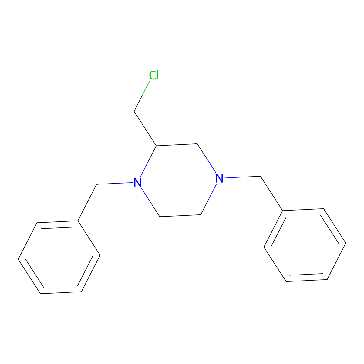 (R)-1,4-Dibenzyl-2-(chloromethyl)piperazine molecular structure, CAS 2225787-91-5