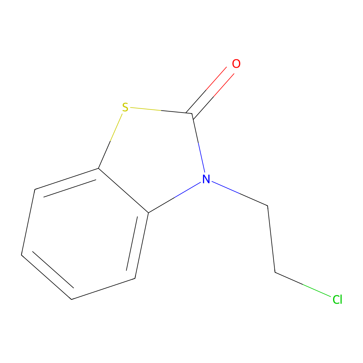 3-(2-Chloro-ethyl)-3H-benzothiazol-2-one molecular structure, CAS 22258-71-5
