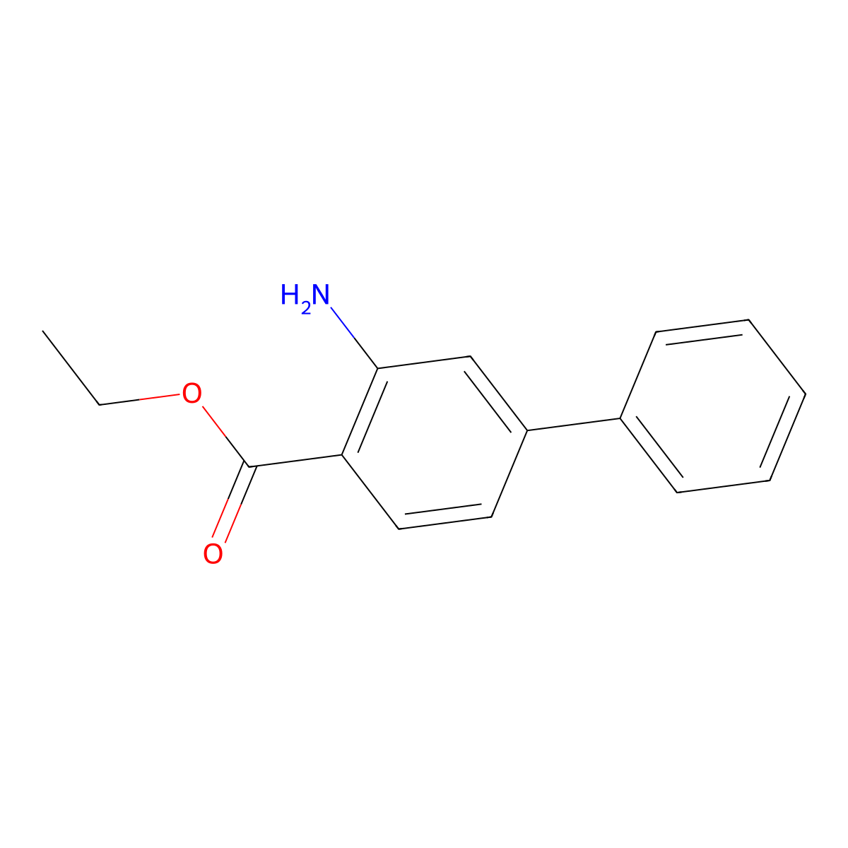 Ethyl 3-amino-[1,1'-biphenyl]-4-carboxylate molecular structure, CAS 2225815-13-2