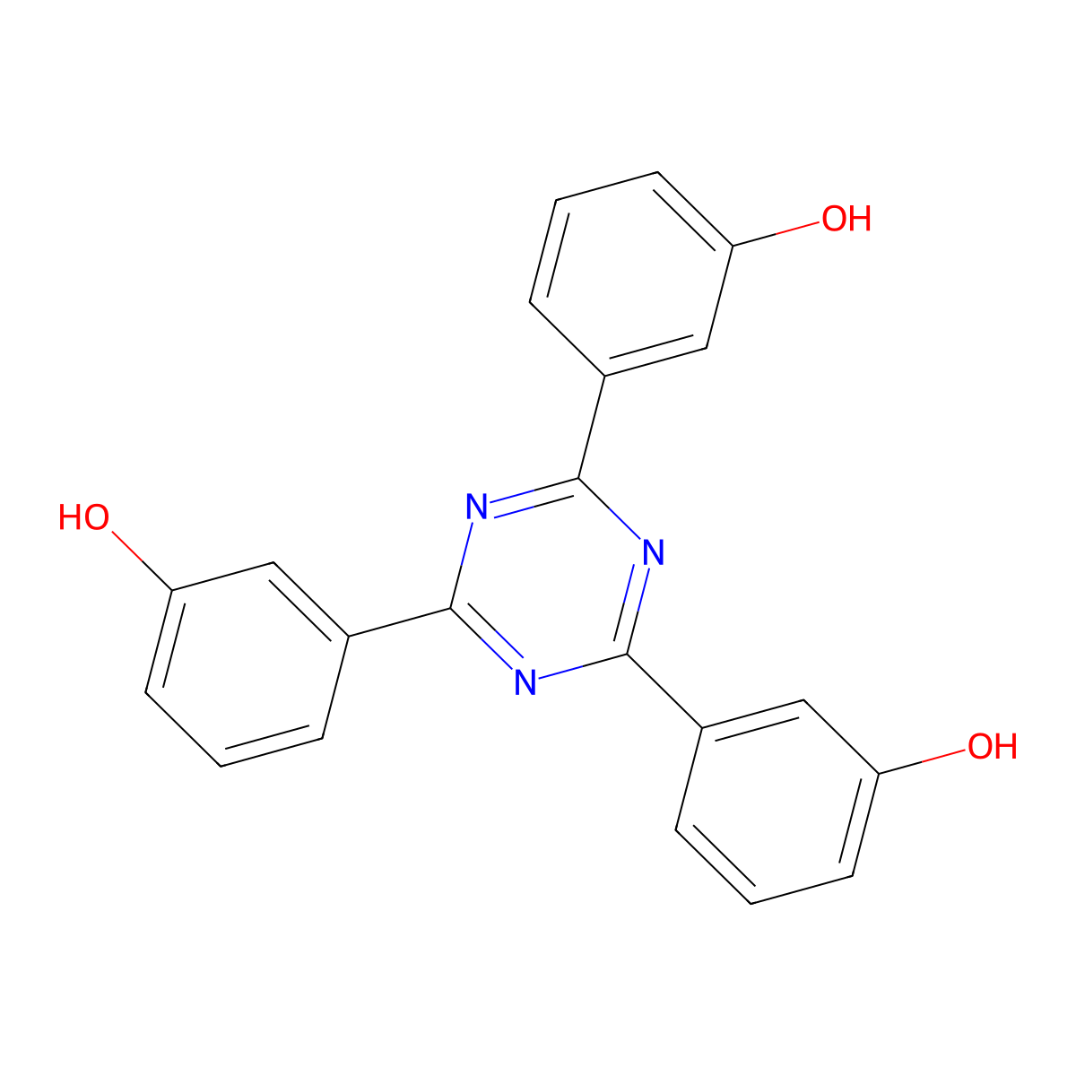 3,3',3''-(1,3,5-Triazine-2,4,6-triyl)triphenol molecular structure, CAS 2225834-22-8