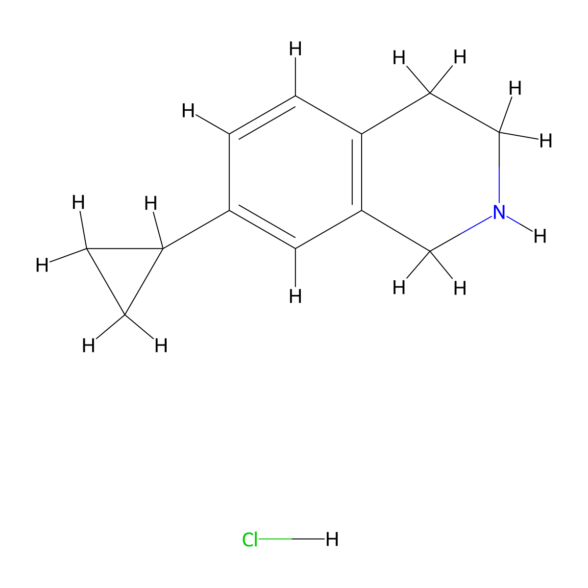 7-Cyclopropyl-1,2,3,4-tetrahydroisoquinoline hydrochloride molecular structure, CAS 2225848-71-3