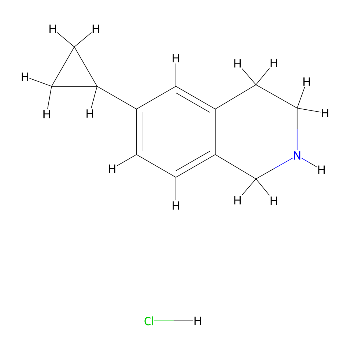 6-Cyclopropyl-1,2,3,4-tetrahydroisoquinoline hydrochloride molecular structure, CAS 2225848-75-7