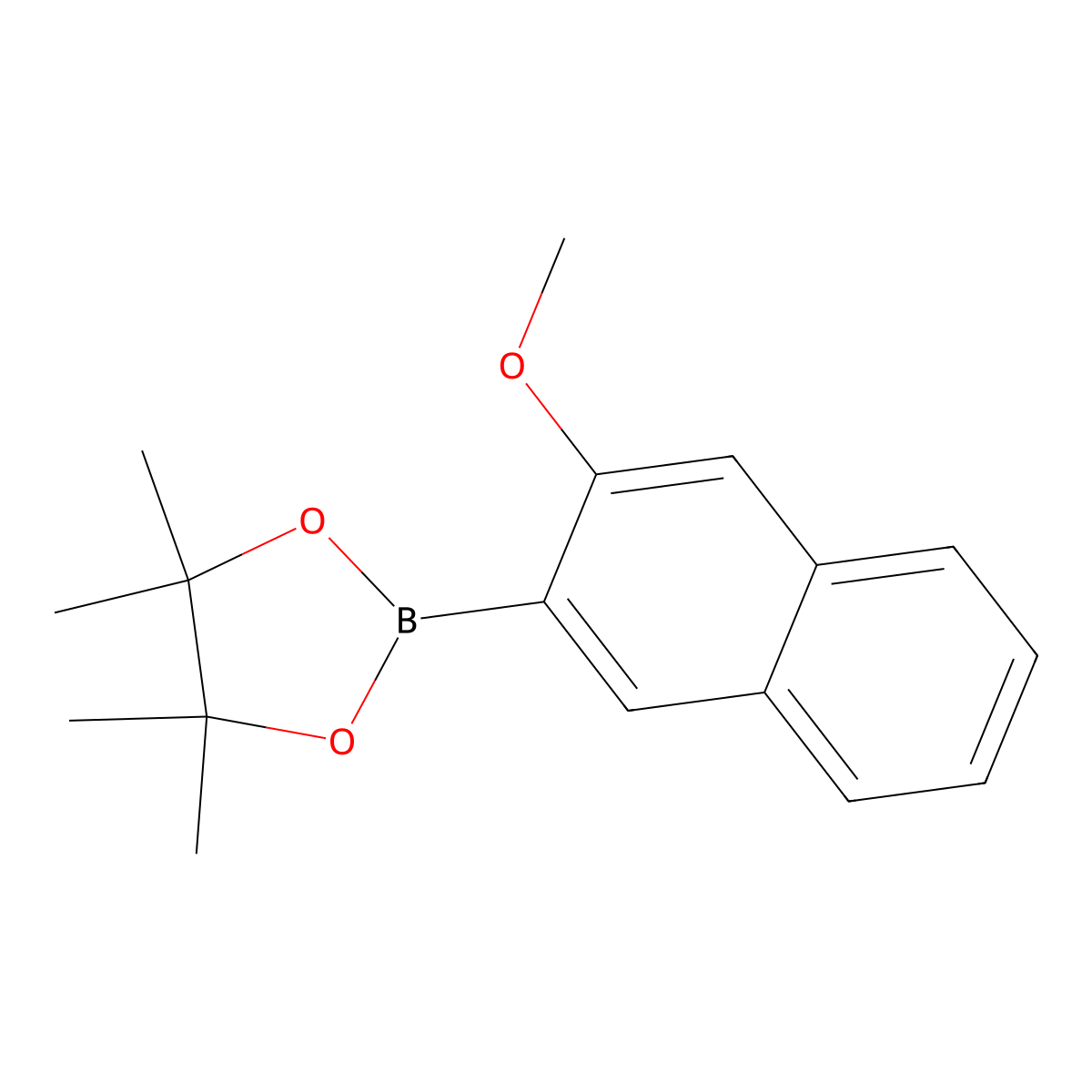 2-(3-Methoxynaphthalen-2-yl)-4,4,5,5-tetramethyl-1,3,2-dioxaborolane molecular structure, CAS 2225873-39-0