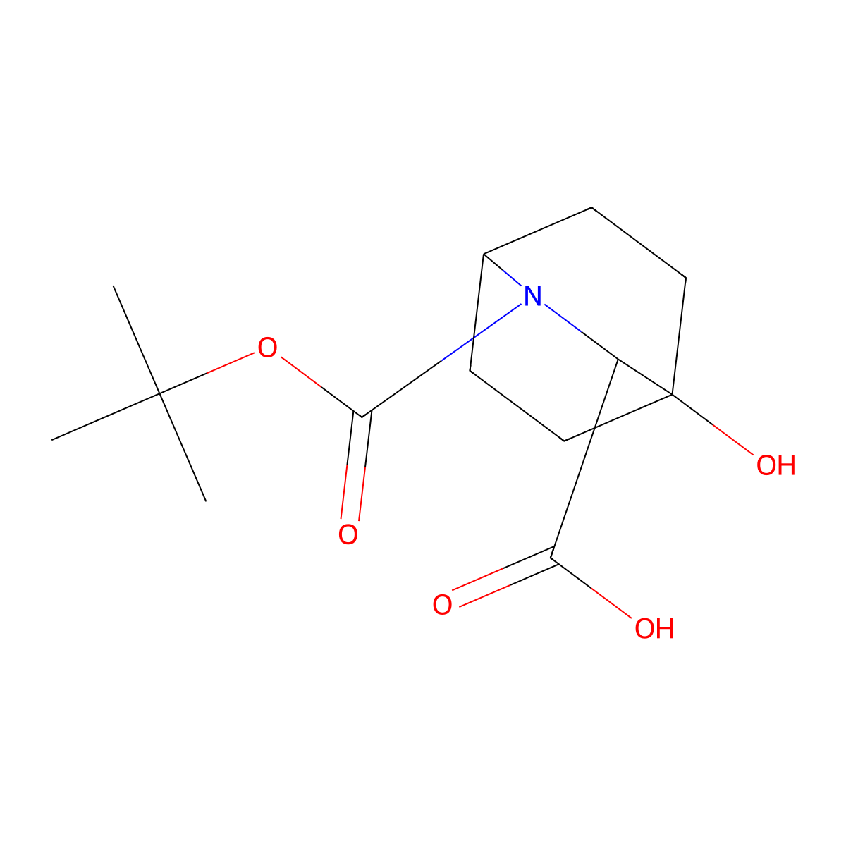 2-(Tert-butoxycarbonyl)-4-hydroxy-2-azabicyclo[2.2.2]octane-3-carboxylic acid molecular structure, CAS 2225878-45-3