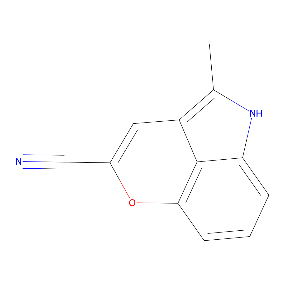 4-Methyl-5H-pyrano[4,3,2-CD]indole-2-carbonitrile molecular structure, CAS 2225878-49-7