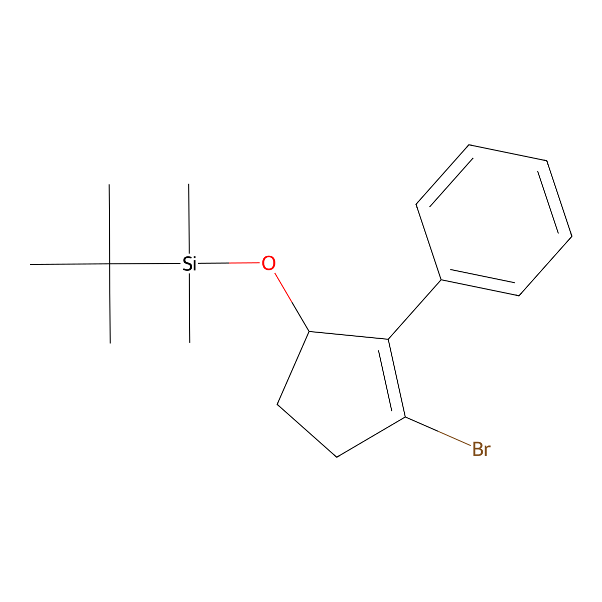 ((3-Bromo-2-phenylcyclopent-2-EN-1-YL)oxy)(tert-butyl)dimethylsilane molecular structure, CAS 2225878-61-3