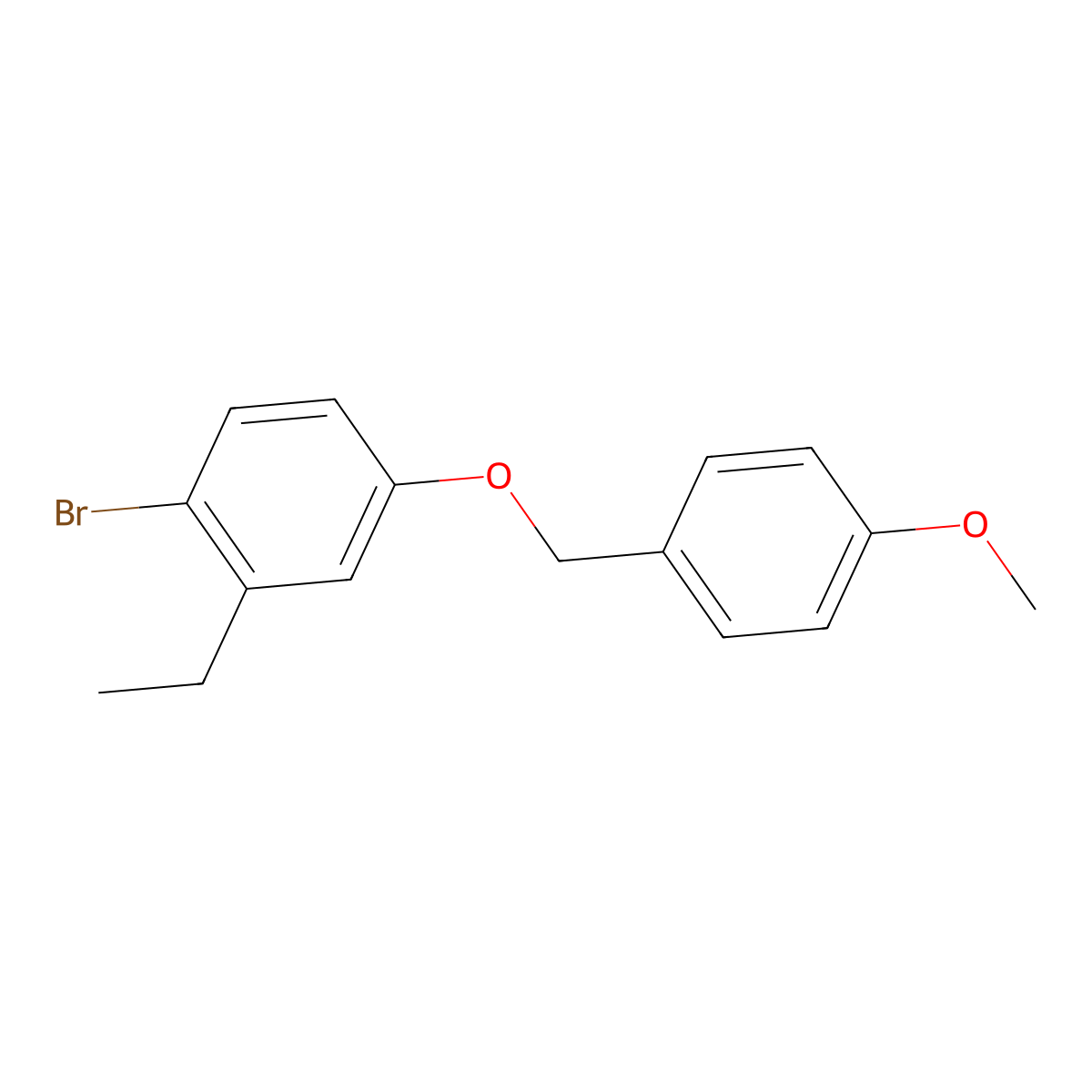 1-Bromo-2-ethyl-4-((4-methoxybenzyl)oxy)benzene molecular structure, CAS 2225878-63-5