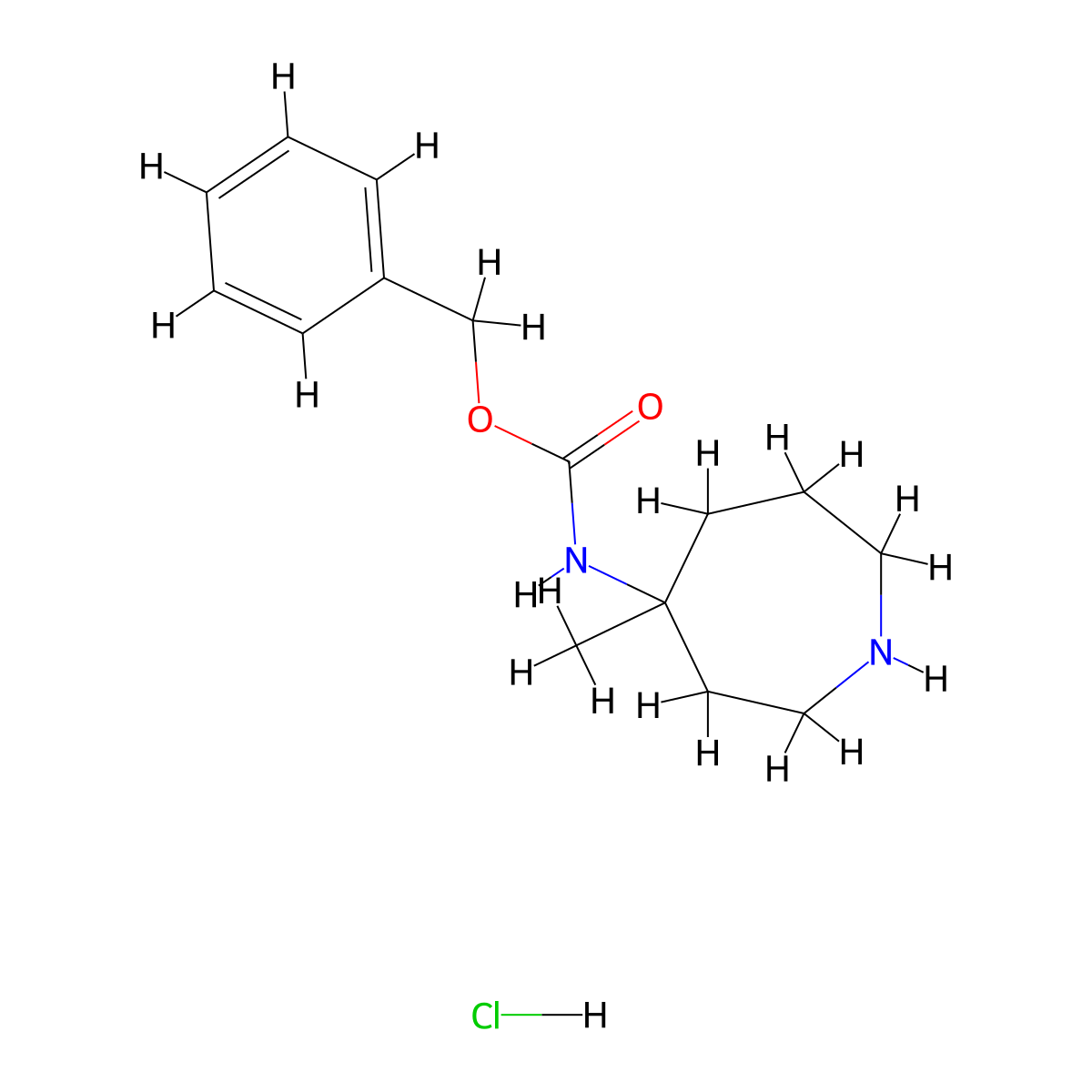 Benzyl (4-methylazepan-4-YL)carbamate hcl molecular structure, CAS 2225878-72-6