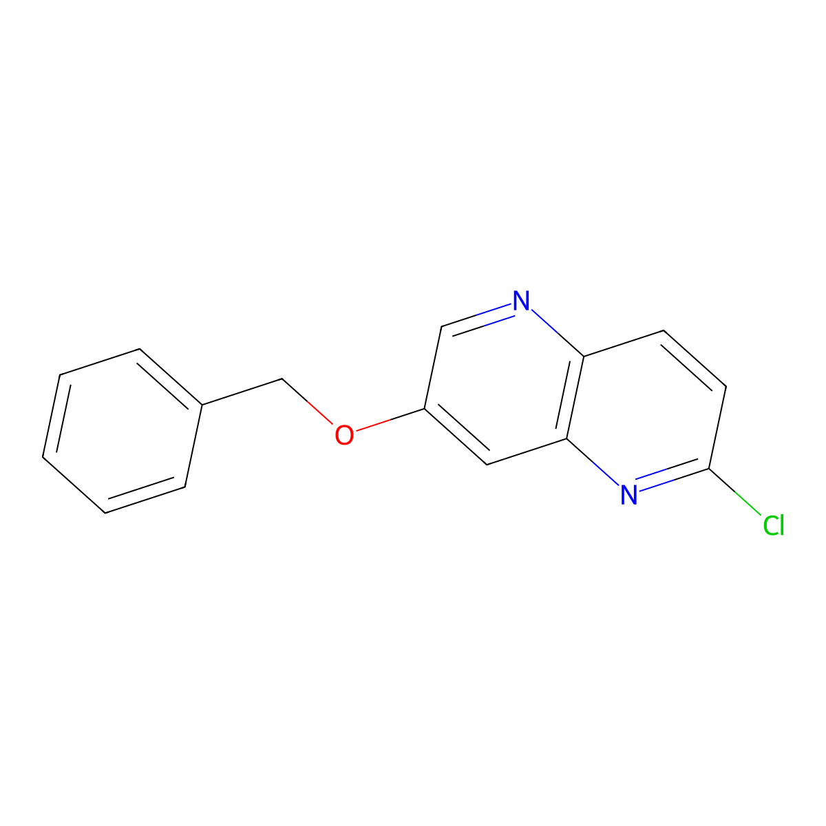 7-(Benzyloxy)-2-chloro-1,5-naphthyridine molecular structure, CAS 2225878-76-0
