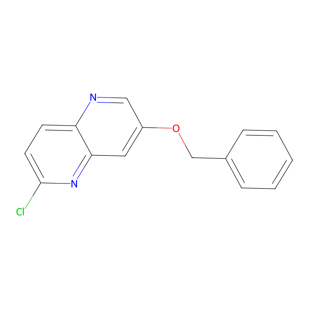 7-(Benzyloxy)-2-chloro-1,5-naphthyridine molecular structure, CAS 2225878-76-0