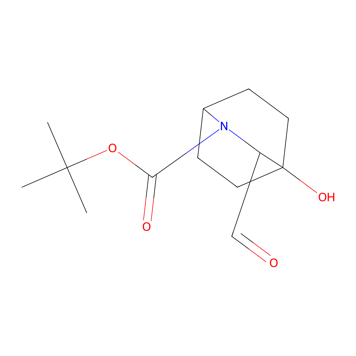 Tert-butyl 3-formyl-4-hydroxy-2-azabicyclo[2.2.2]octane-2-carboxylate molecular structure, CAS 2225878-79-3