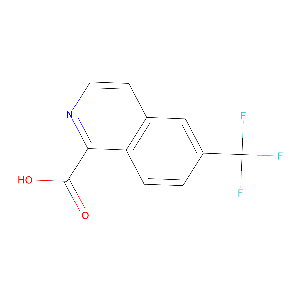 6-(Trifluoromethyl)isoquinoline-1-carboxylic acid molecular structure, CAS 2225878-86-2