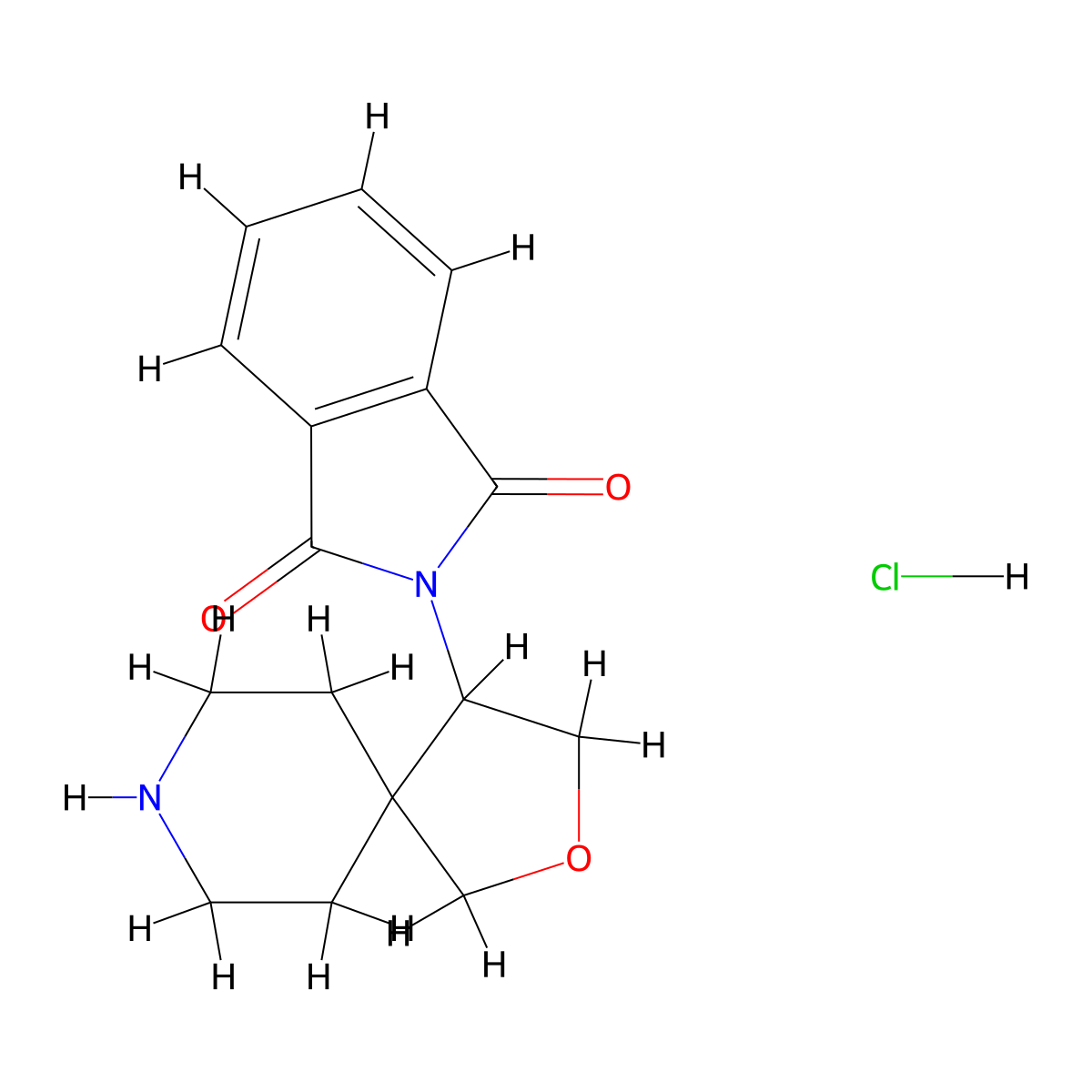 2-(2-Oxa-8-azaspiro[4.5]decan-4-yl)isoindoline-1,3-dione hydrochloride molecular structure, CAS 2225879-01-4