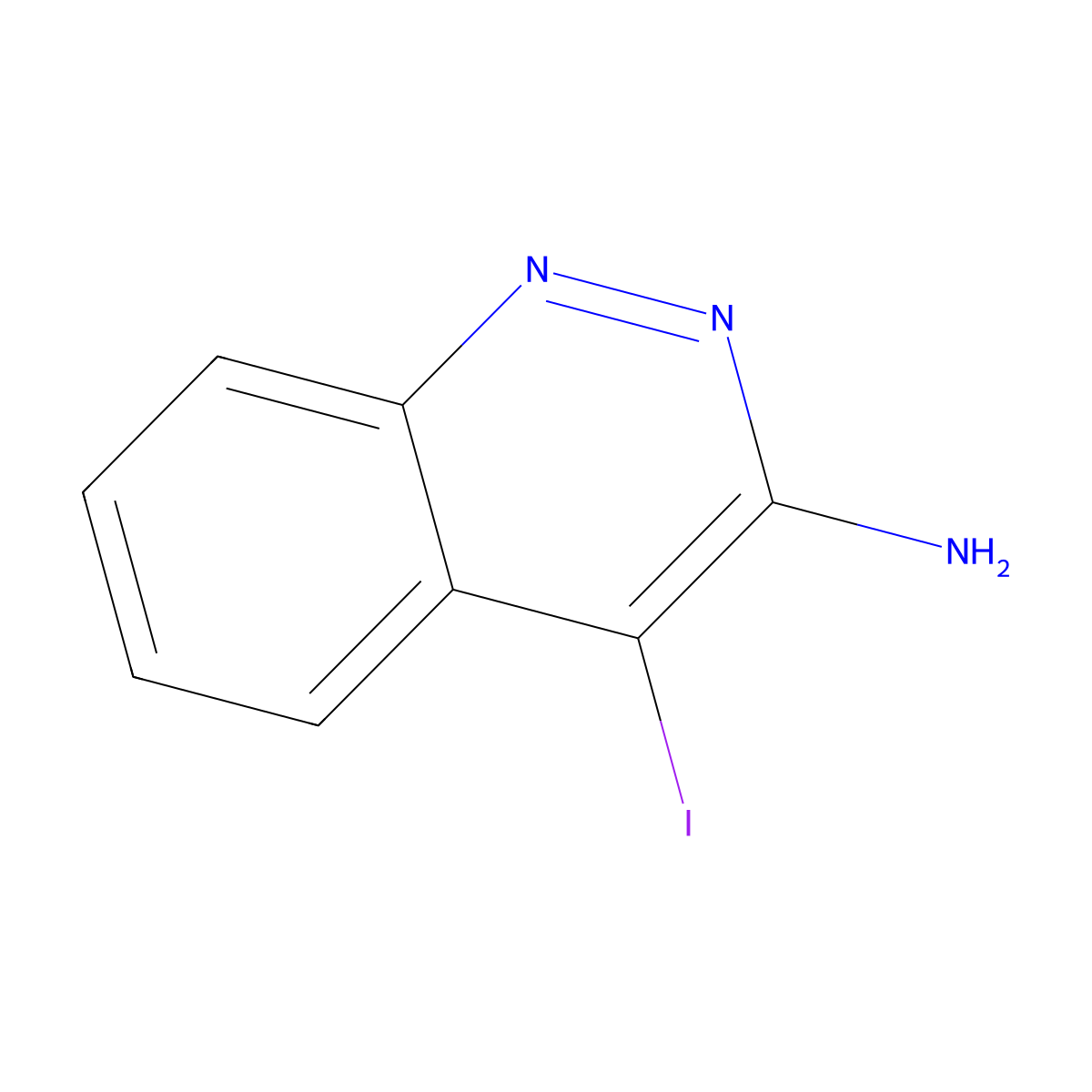 4-Iodocinnolin-3-amine molecular structure, CAS 2225879-11-6
