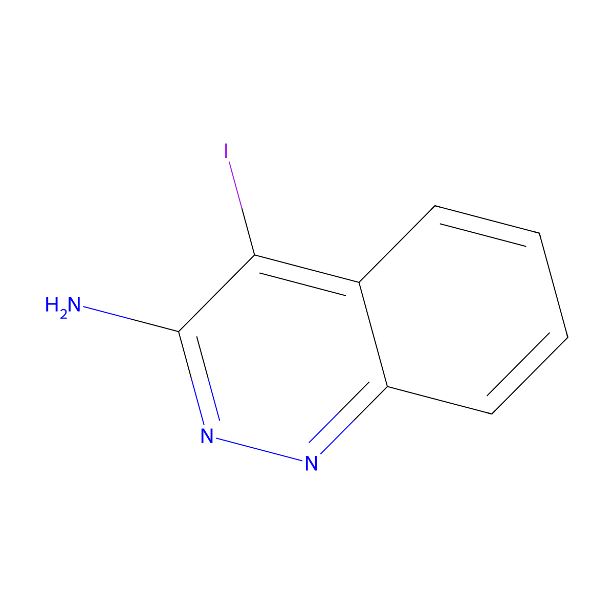 4-Iodocinnolin-3-amine molecular structure, CAS 2225879-11-6
