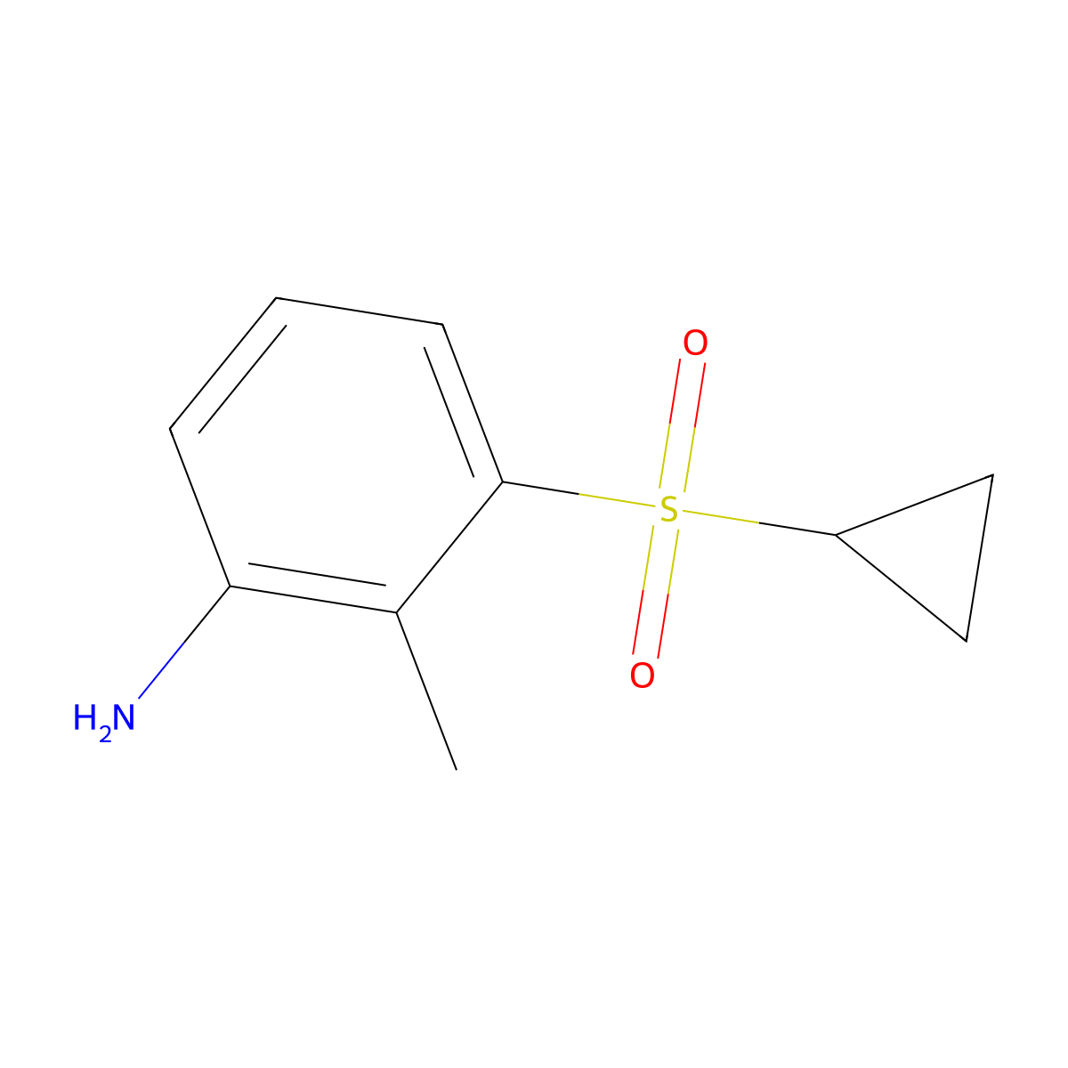 3-(Cyclopropylsulfonyl)-2-methylaniline molecular structure, CAS 2225879-12-7