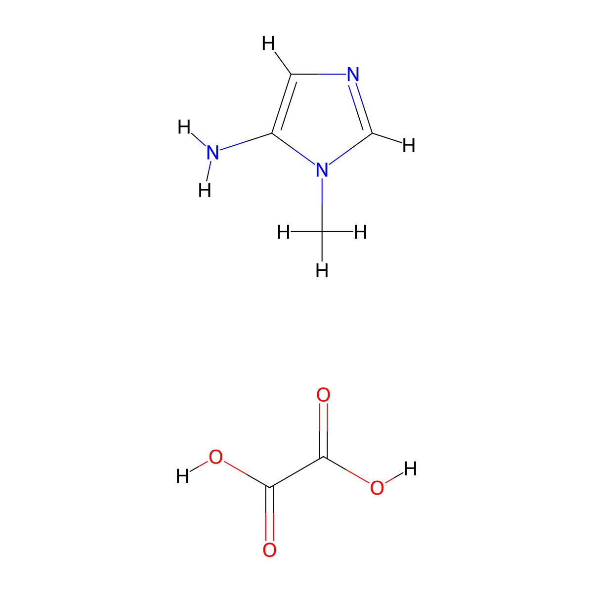 1-Methyl-1H-imidazol-5-amine oxalate molecular structure, CAS 2225879-17-2