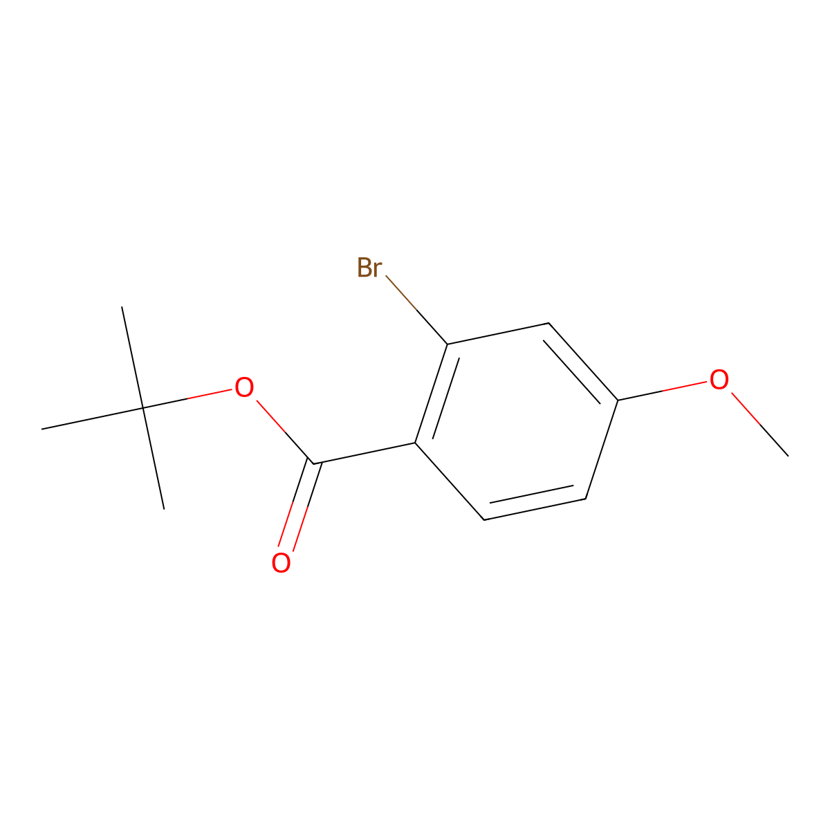 tert-Butyl 2-bromo-4-methoxybenzoate molecular structure, CAS 2225897-02-7