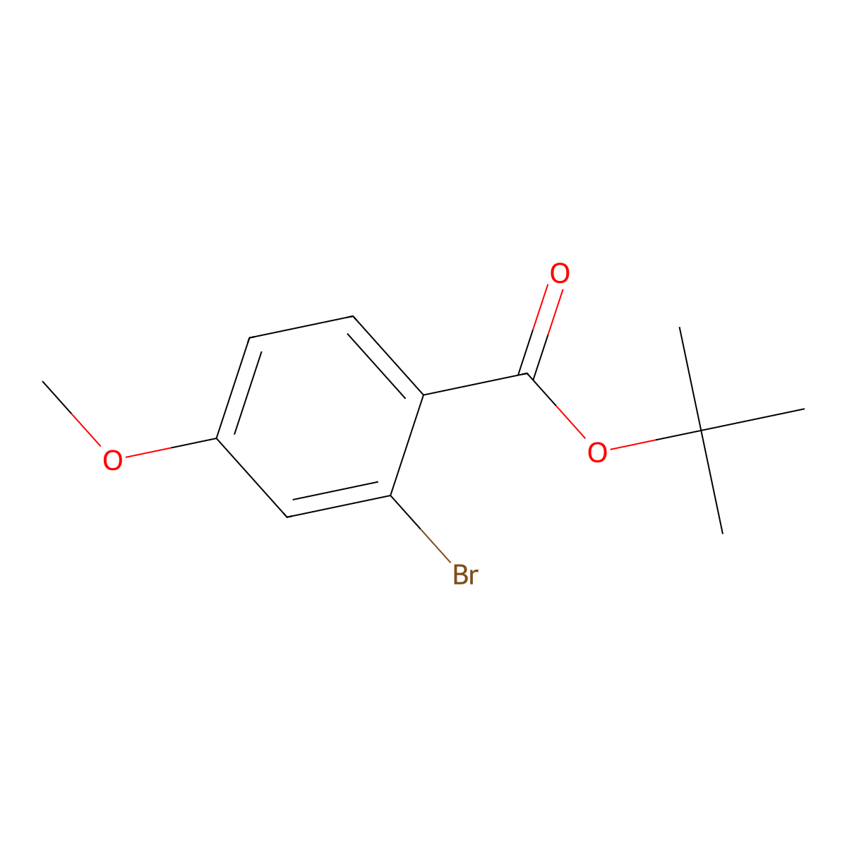 tert-Butyl 2-bromo-4-methoxybenzoate molecular structure, CAS 2225897-02-7