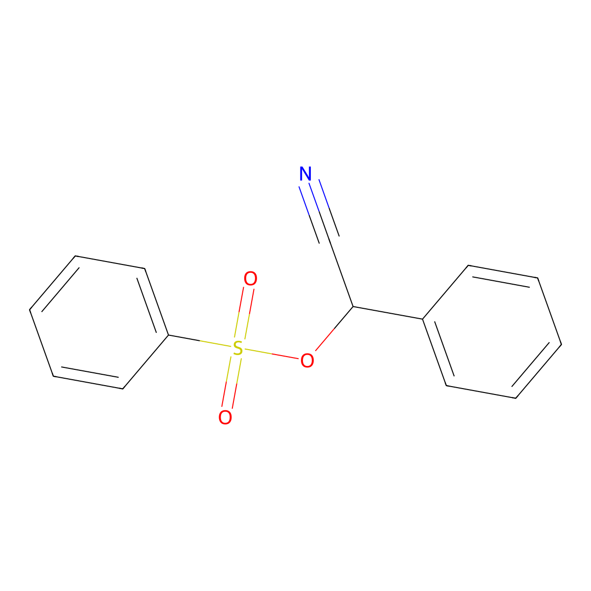 [Cyano(phenyl)methyl] benzenesulfonate molecular structure, CAS 22259-85-4