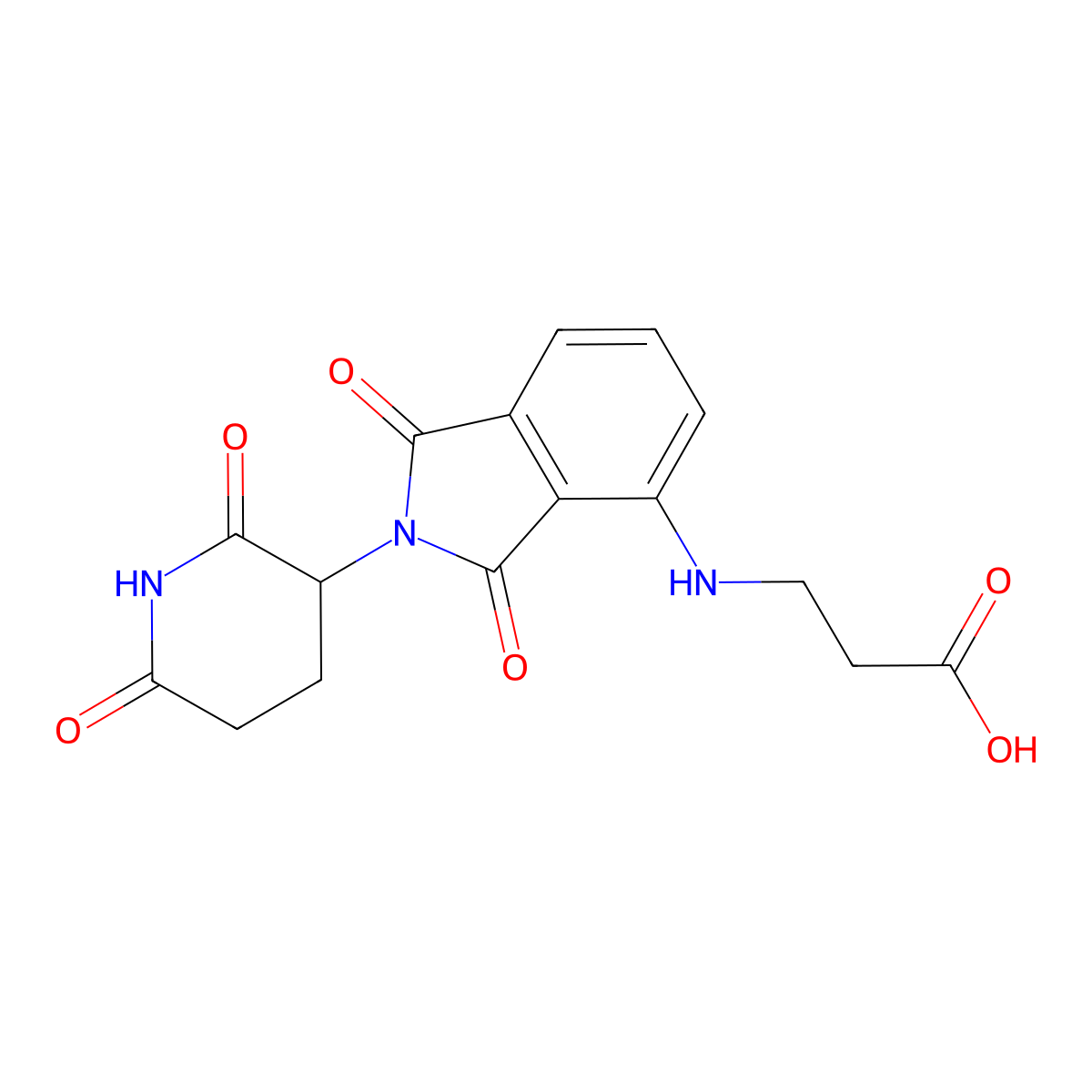 3-((2-(2,6-Dioxopiperidin-3-yl)-1,3-dioxoisoindolin-4-yl)amino)propanoic acid molecular structure, CAS 2225940-46-3