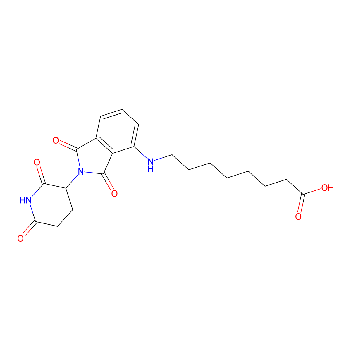 8-{[2-(2,6-dioxopiperidin-3-yl)-1,3-dioxo-2,3-dihydro-1H-isoindol-4-yl]amino}octanoic acid molecular structure, CAS 2225940-51-0