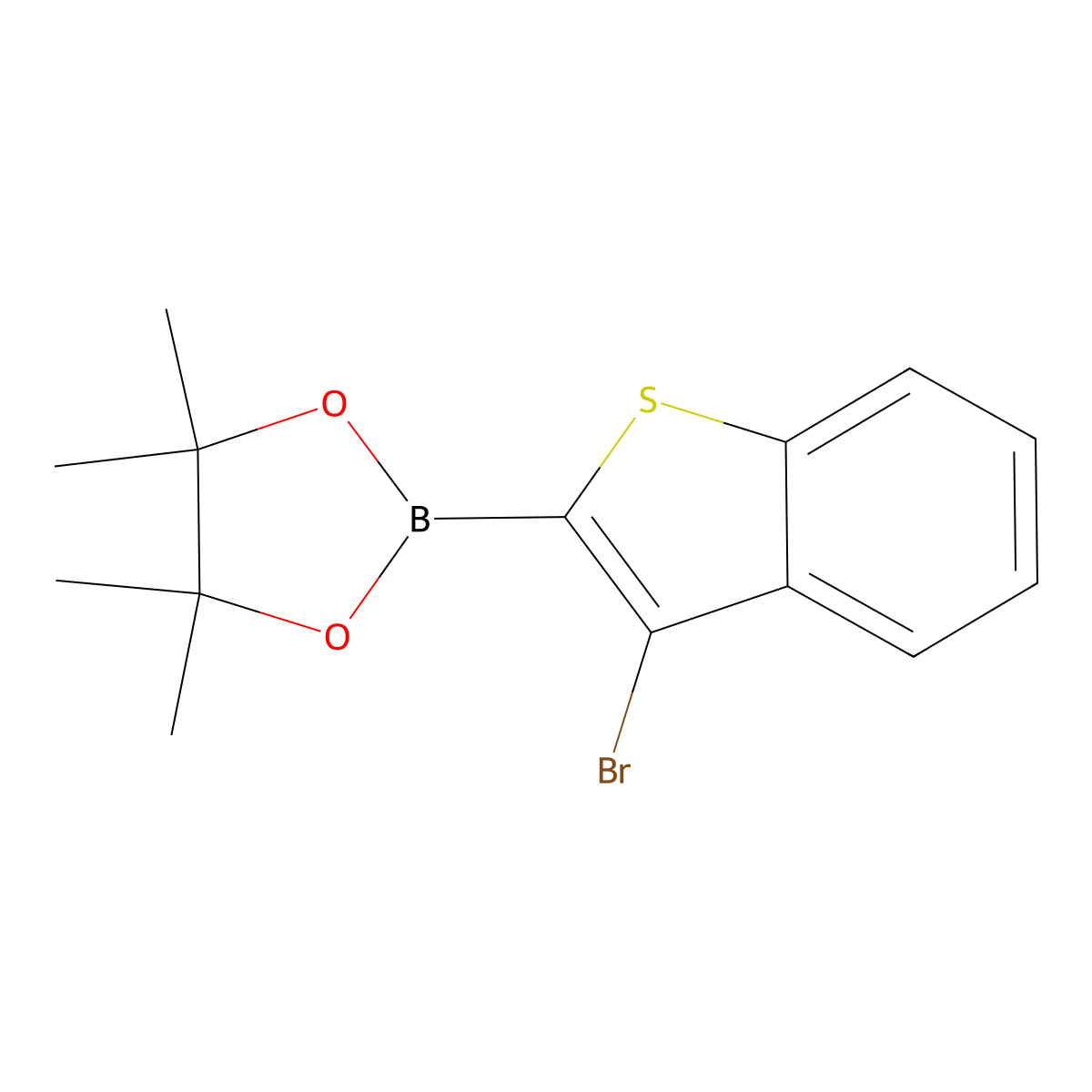 2-(3-Bromobenzo[b]thiophen-2-yl)-4,4,5,5-tetramethyl-1,3,2-dioxaborolane molecular structure, CAS 2225985-93-1