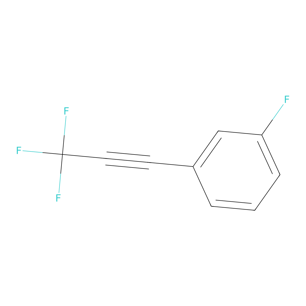1-Fluoro-3-(trifluoroprop-1-YN-1-YL)benzene molecular structure, CAS 2226-37-1
