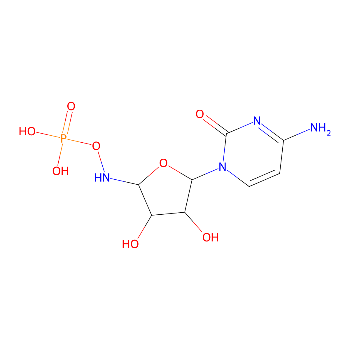 5'-Azacytidine 5'-monophosphate molecular structure, CAS 2226-72-4