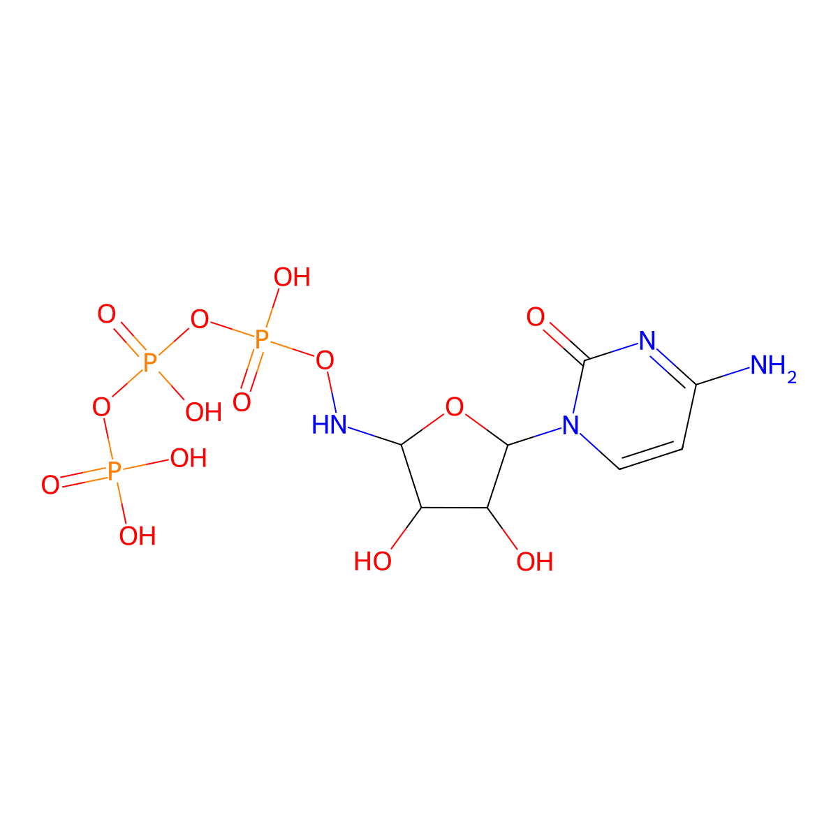 5'-Azacytidine 5'-triphosphate molecular structure, CAS 2226-74-6