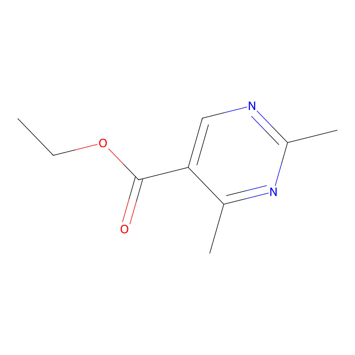 Ethyl 2,4-dimethylpyrimidine-5-carboxylate molecular structure, CAS 2226-86-0